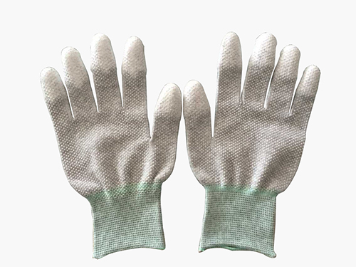 碳纤维点珠PU涂指手套