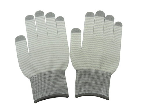 碳纤维条纹点珠手套