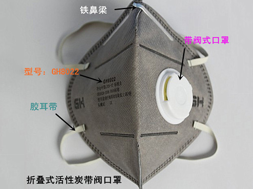 G-8022V带阀折叠口罩