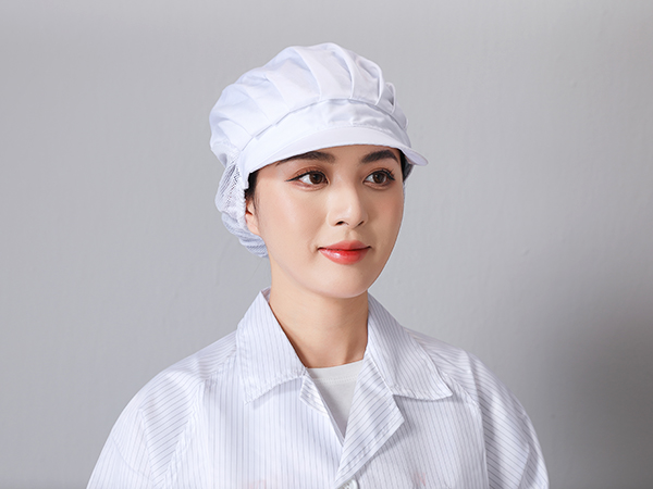 白色带网压舌帽